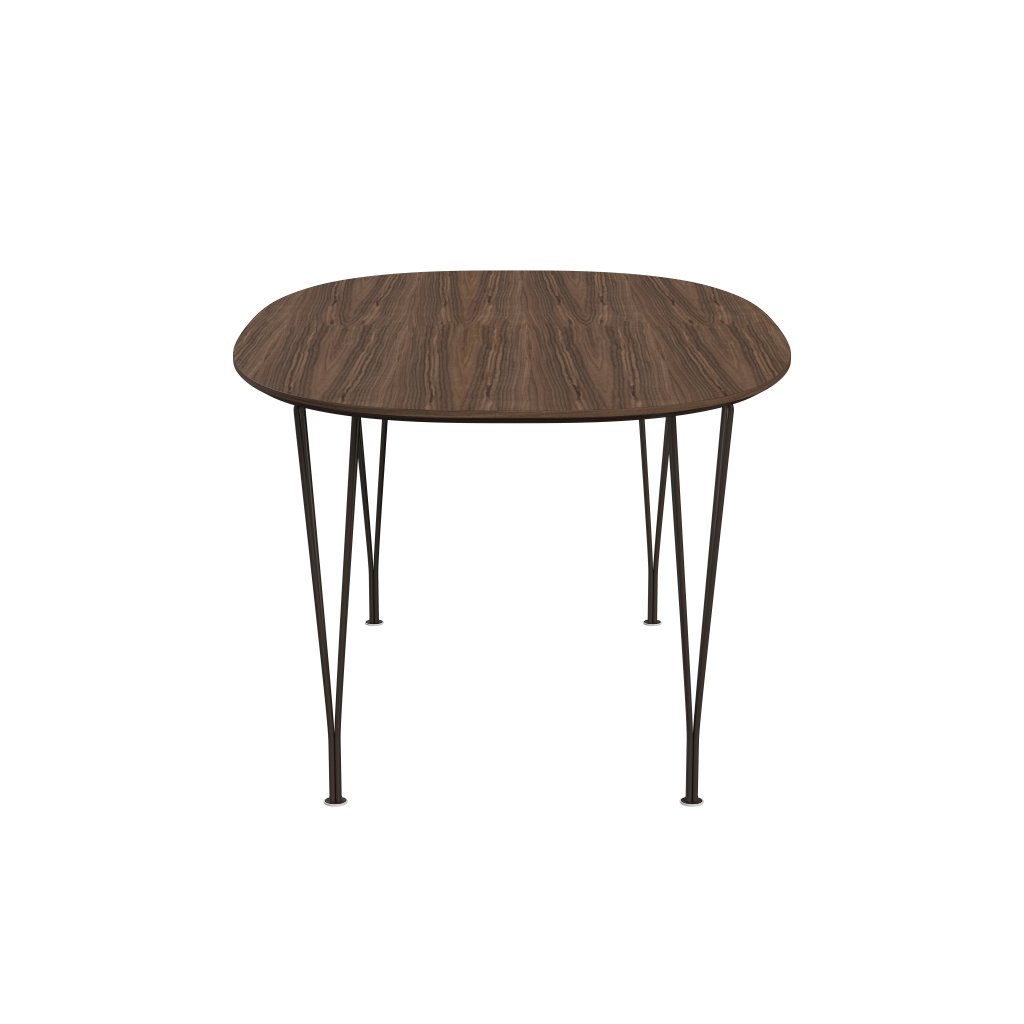 Fritz Hansen Superellipse matbord brun brons/valnötfanér med bordskant i valnöt, 170x100 cm