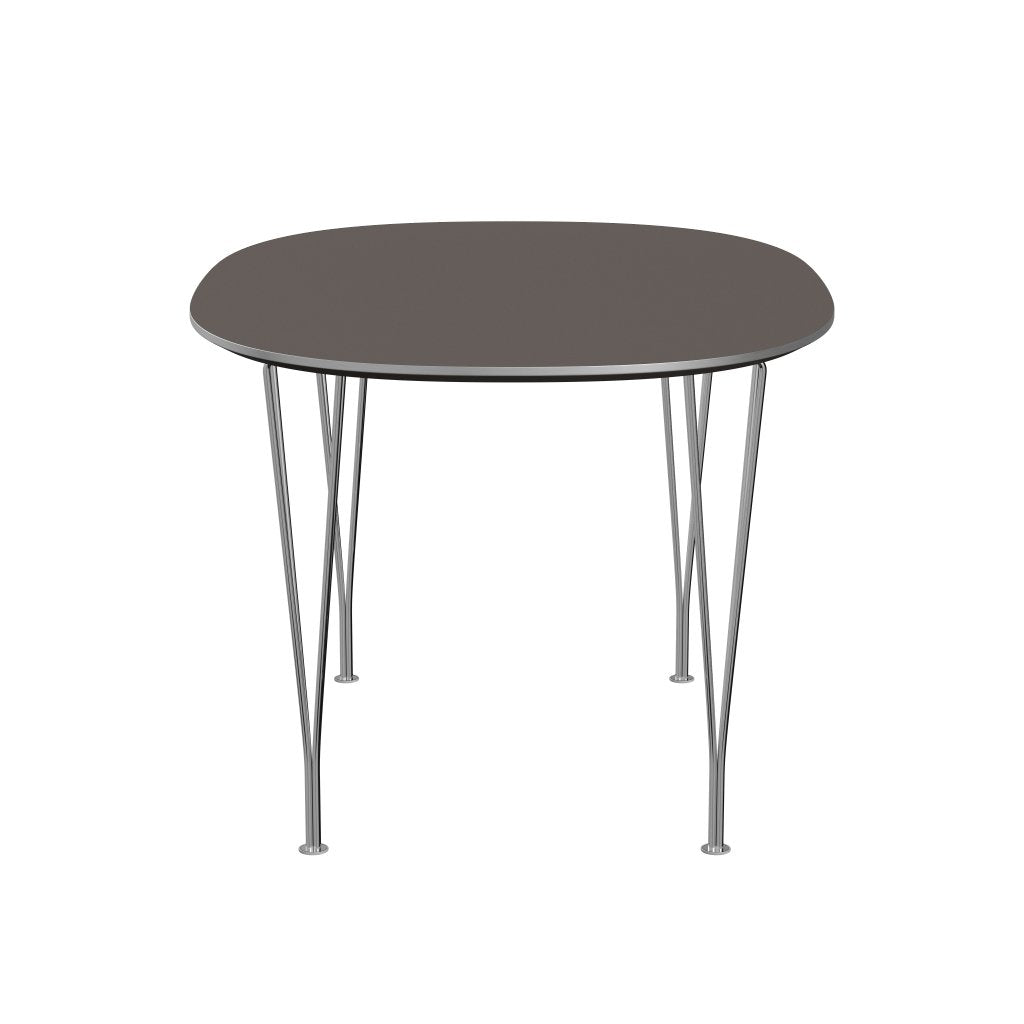 Fritz Hansen Superellipse matbord kromat stål/grått laminat, 135x90 cm