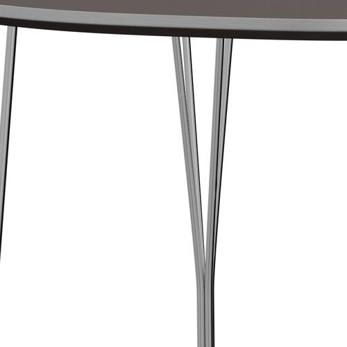 Fritz Hansen Superellipse matbord kromat stål/grått laminat, 170x100 cm