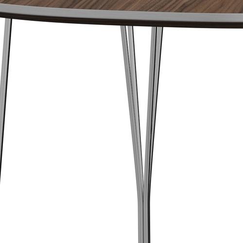 Fritz Hansen Superellipse matbord kromat stål/valnötfanér, 170x100 cm