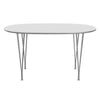 Fritz Hansen Superellipse matbord kromat stål/vitt laminat, 135x90 cm