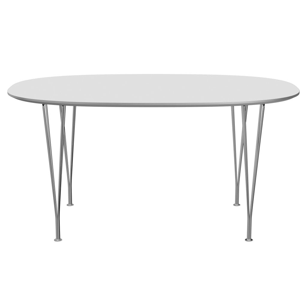 Fritz Hansen Superellipse matbord kromat stål/vitt laminat, 150x100 cm