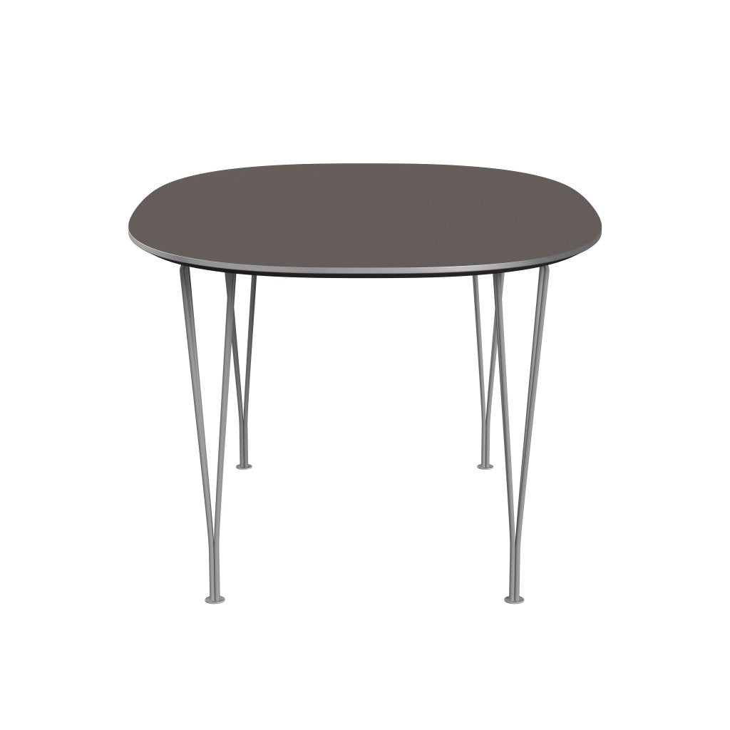 Fritz Hansen Superellipse matbord grå pulver belagd/grå laminat, 150x100 cm