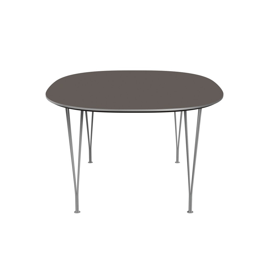 Fritz Hansen Superellipse matbord grå pulverbelagd/grå laminat, 180x120 cm