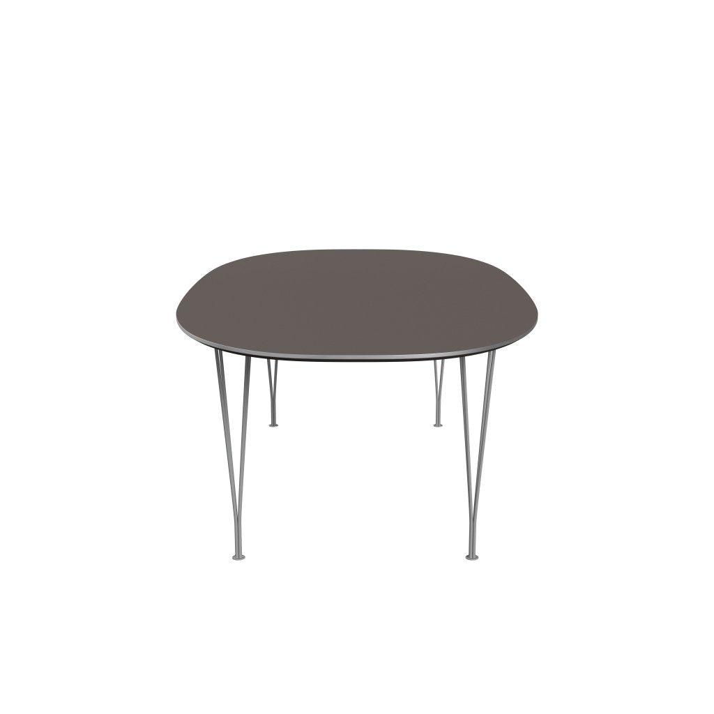 Fritz Hansen Superellipse matbord grå pulverbelagd/grå laminat, 240x120 cm