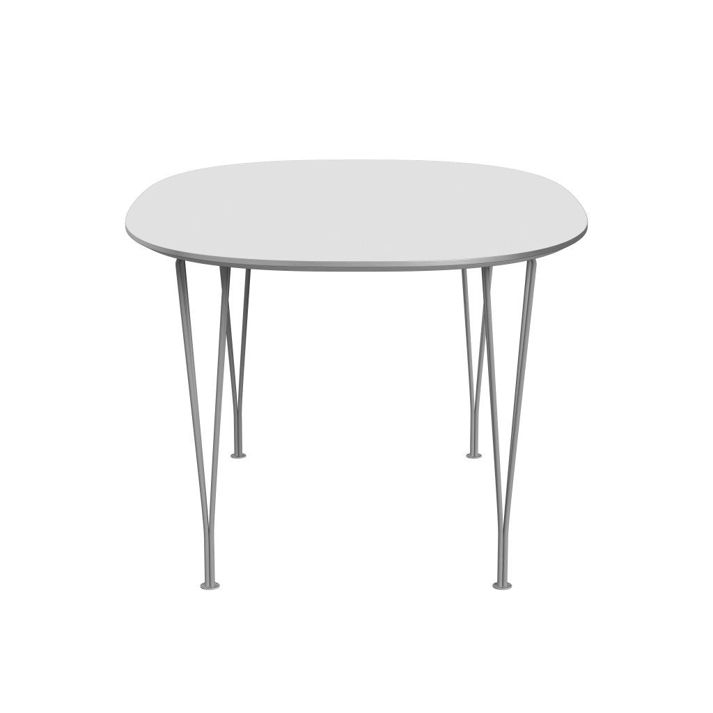 Fritz Hansen Superellipse matbord grå pulver belagd/vit laminat, 150x100 cm