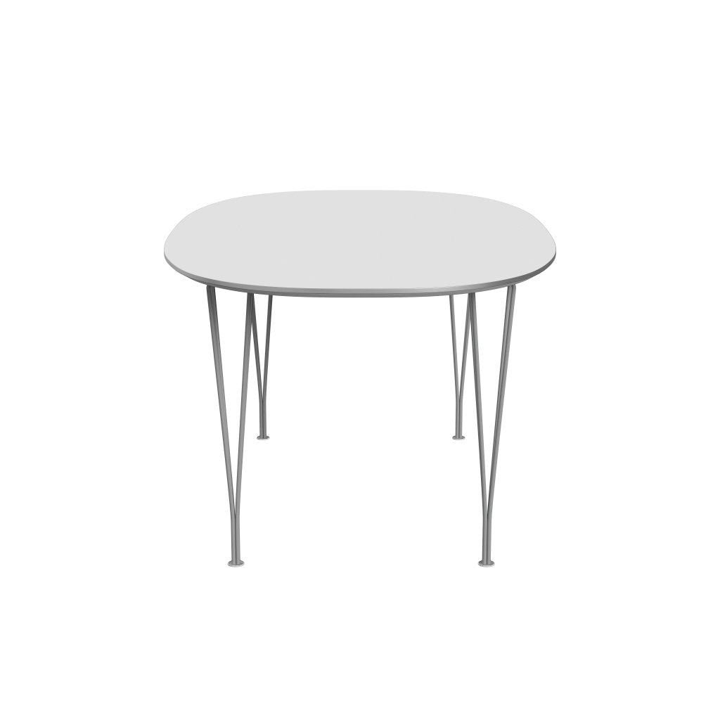Fritz Hansen Superellipse matbord grå pulver belagd/vit laminat, 170x100 cm