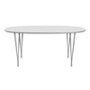 Fritz Hansen Superellipse matbord grå pulver belagd/vit laminat, 170x100 cm