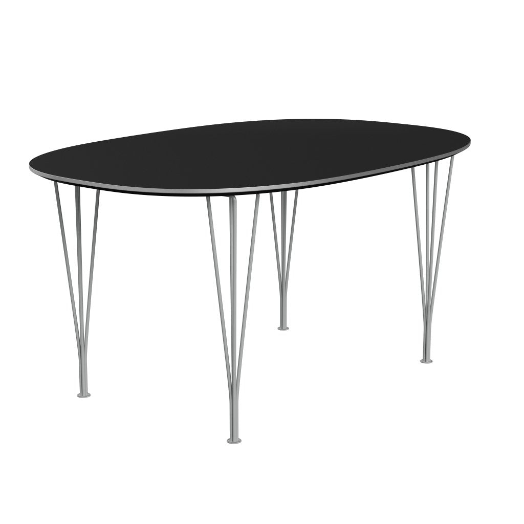 Fritz Hansen Superellipse matbord nio grå/svart laminat, 150x100 cm