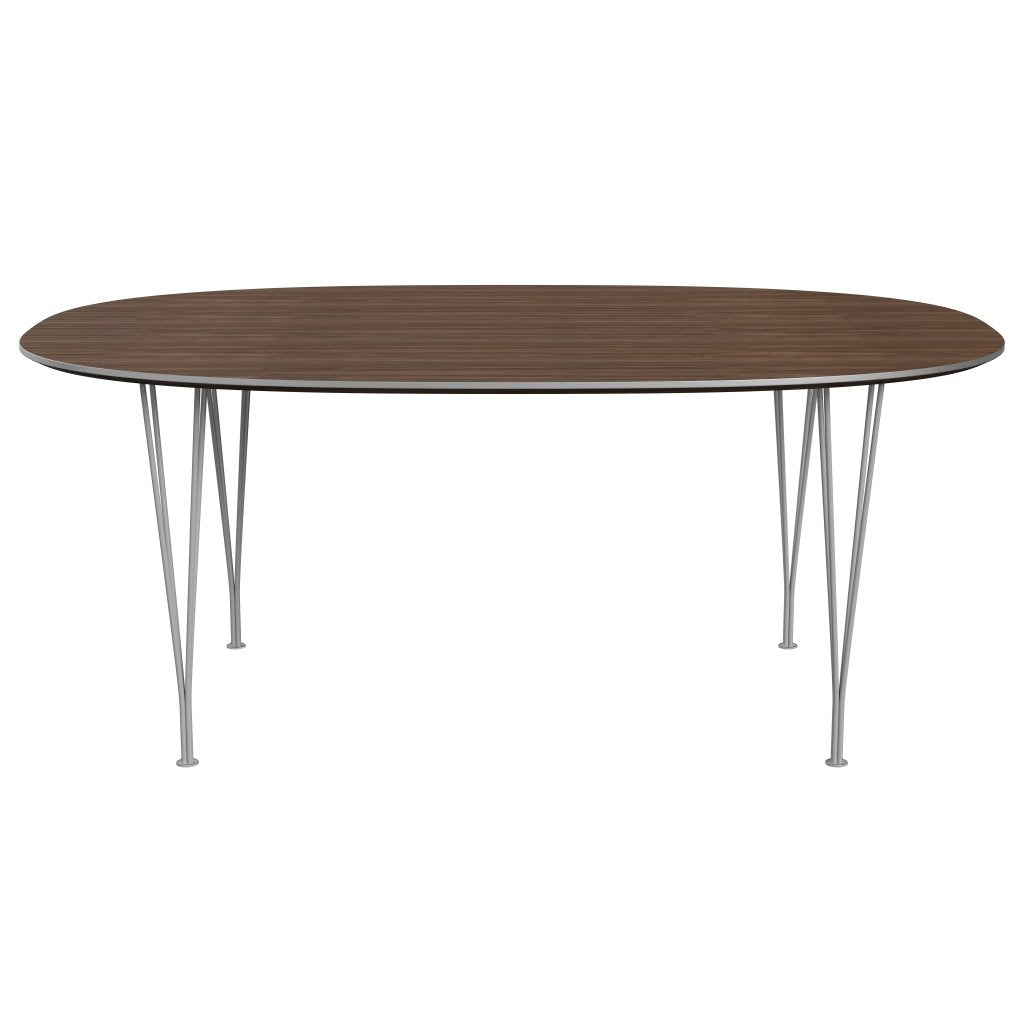 Fritz Hansen Superellipse matbord nio grå/valnötfanér, 180x120 cm