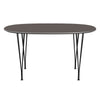 Fritz Hansen Superellipse matbord svart/grå laminat, 135x90 cm