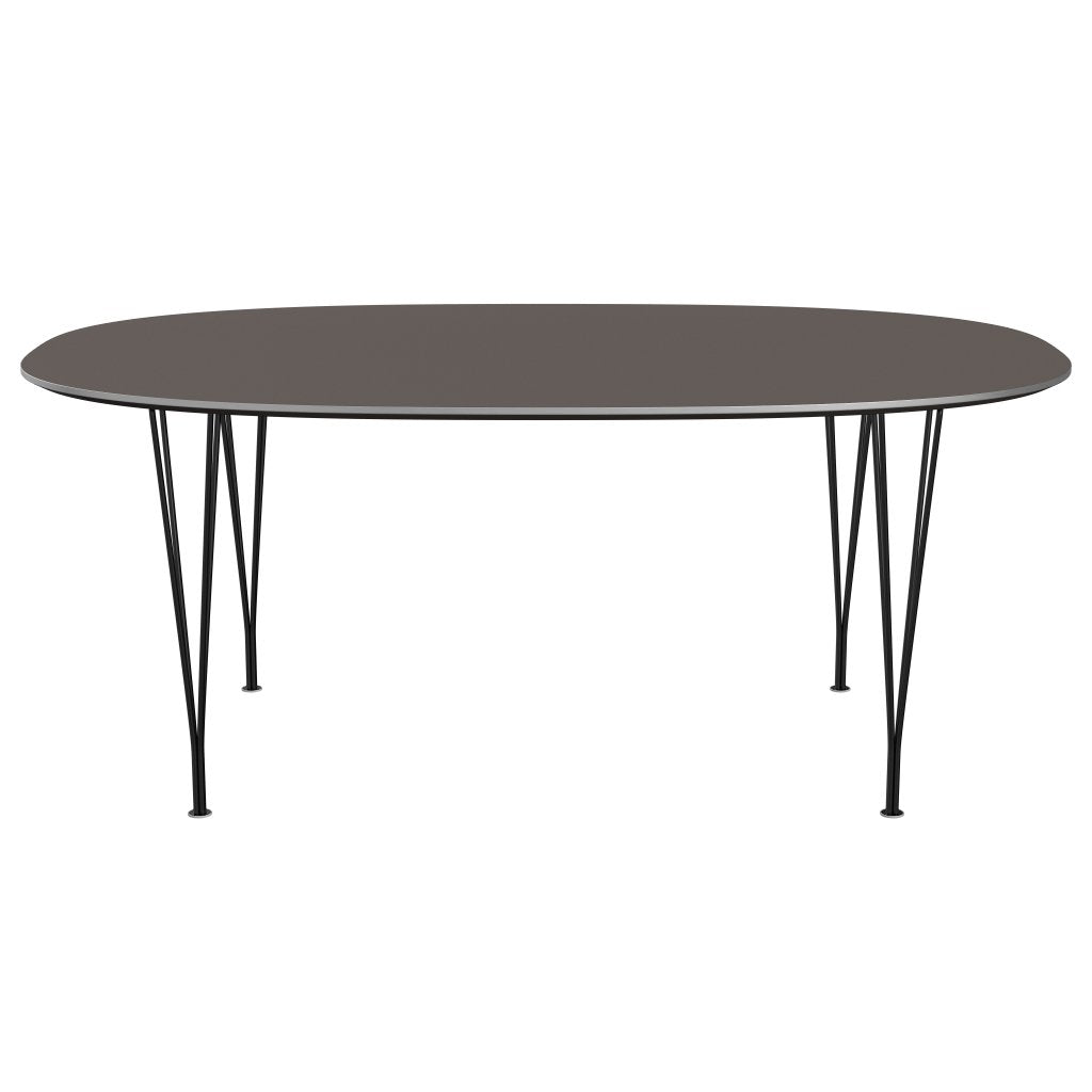 Fritz Hansen Superellipse matbord svart/grå laminat, 180x120 cm