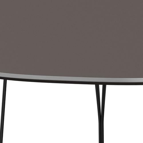 Fritz Hansen Superellipse matbord svart/grå laminat, 240x120 cm