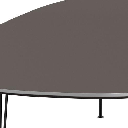 Fritz Hansen Superellipse matbord svart/grå laminat, 300x130 cm
