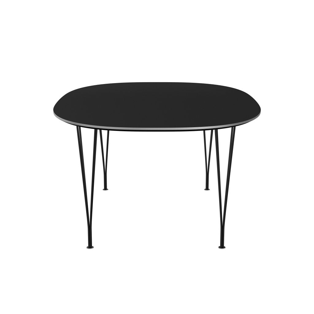Fritz Hansen Superellipse matbord svart/svart laminat, 180x120 cm