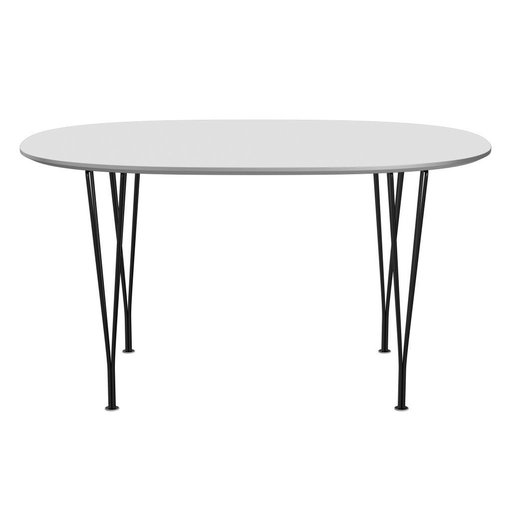 Fritz Hansen Superellipse matbord svartvitt laminat, 135x90 cm