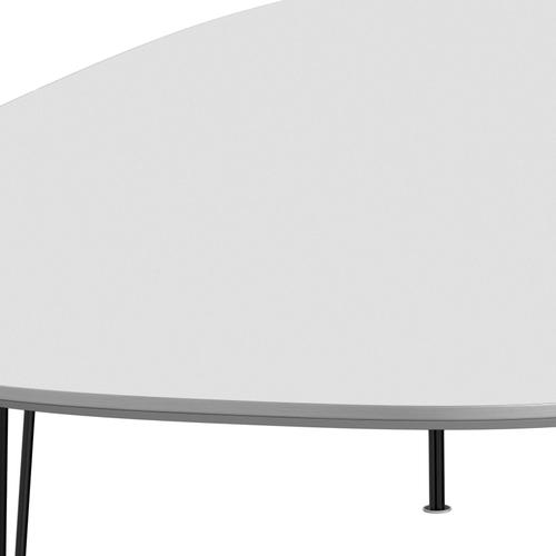 Fritz Hansen Superellipse matbord svartvitt laminat, 300x130 cm