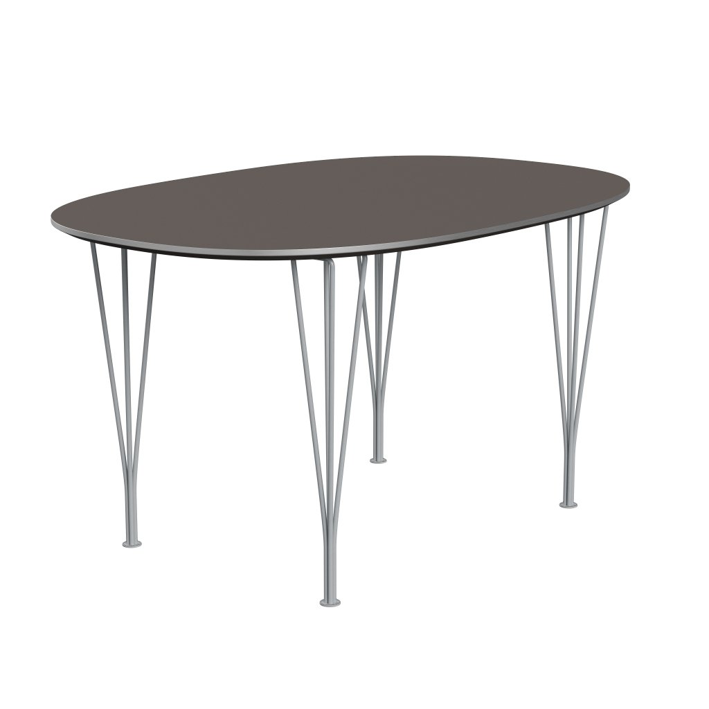 Fritz Hansen Superellipse matbord silvergrå/grå laminat, 135x90 cm