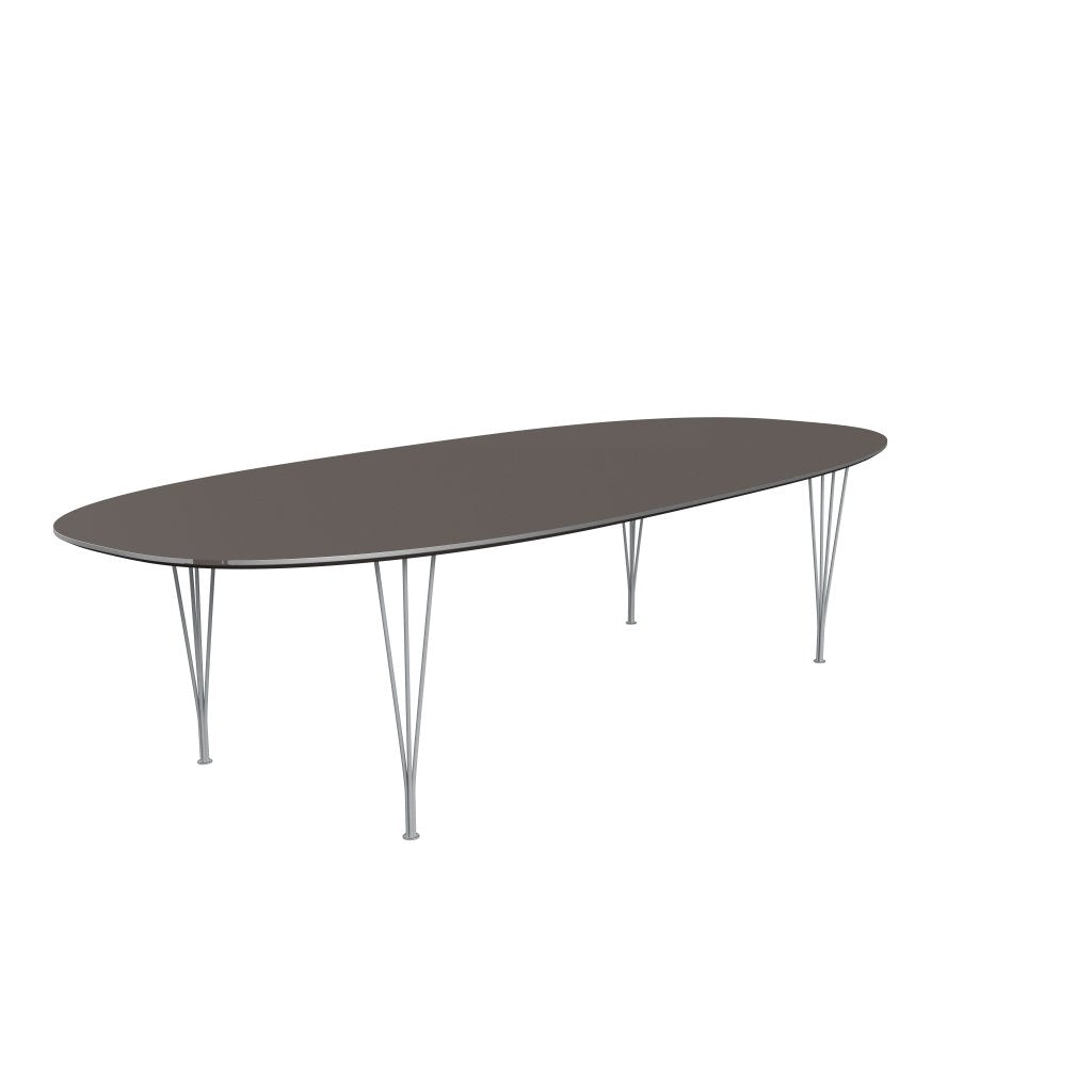 Fritz Hansen Superellipse matbord silvergrå/grå laminat, 300x130 cm