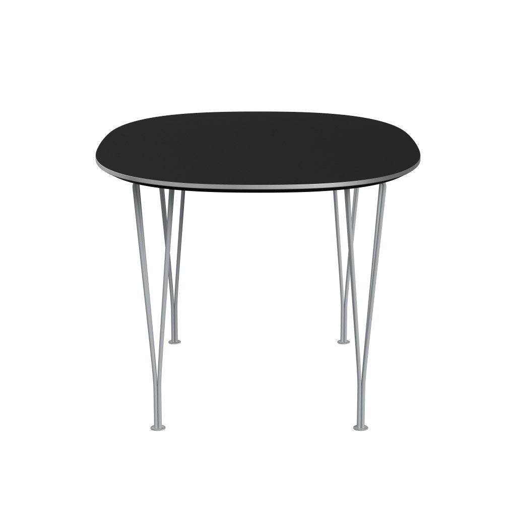 Fritz Hansen Superellipse matbord silvergrå/svart laminat, 135x90 cm