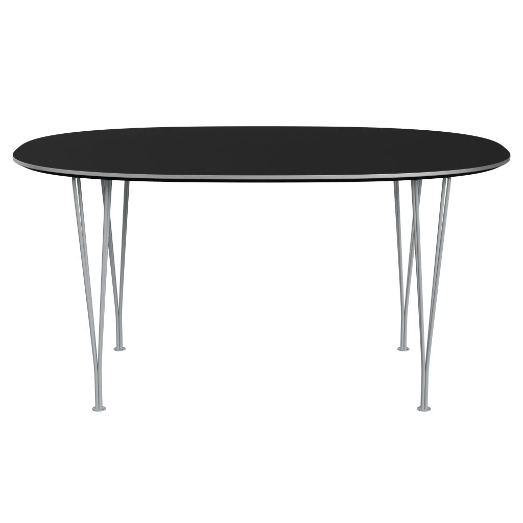 Fritz Hansen Superellipse matbord silvergrå/svart laminat, 150x100 cm