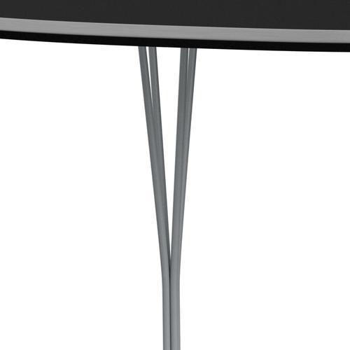 Fritz Hansen Superellipse matbord silvergrå/svart laminat, 180x120 cm