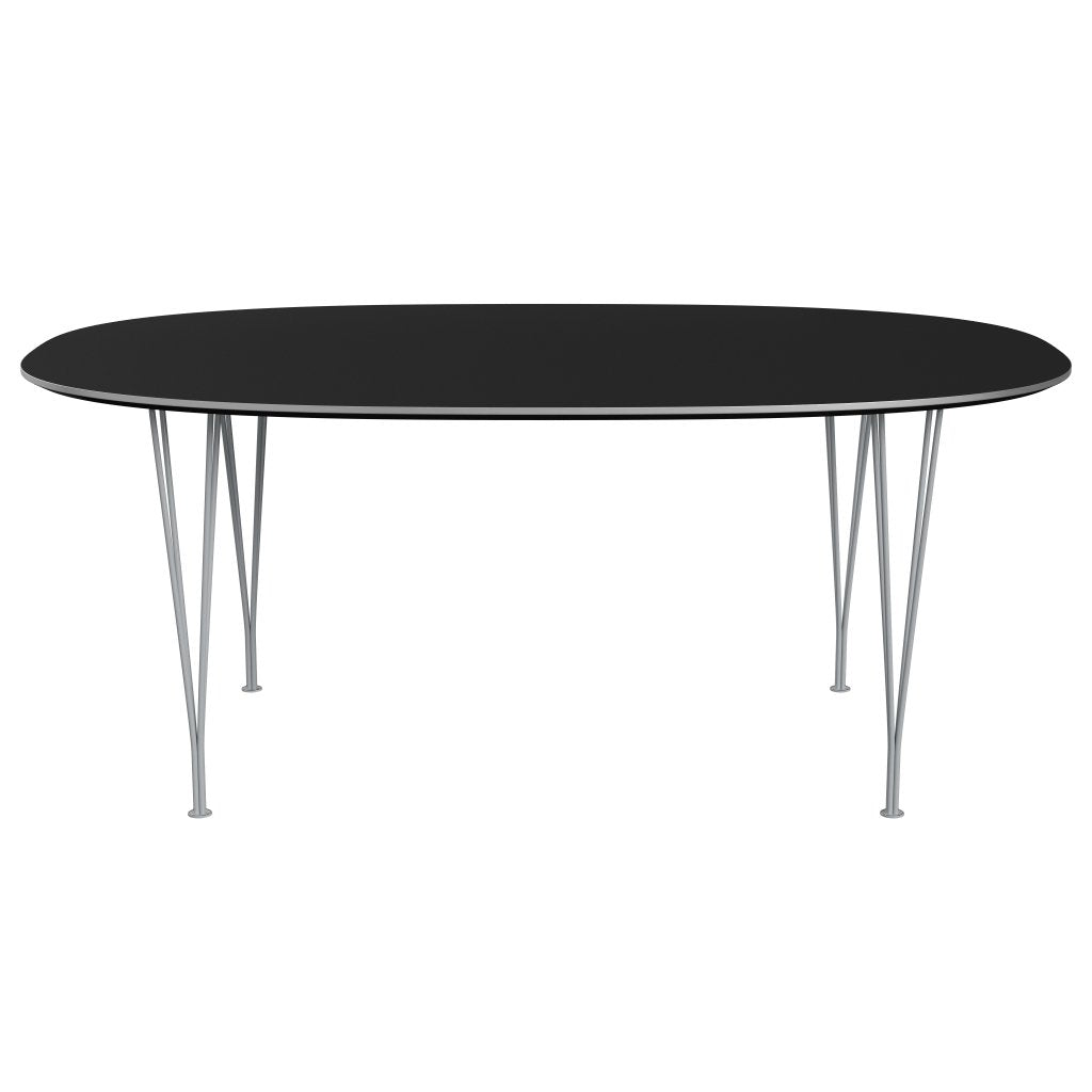 Fritz Hansen Superellipse matbord silvergrå/svart laminat, 180x120 cm