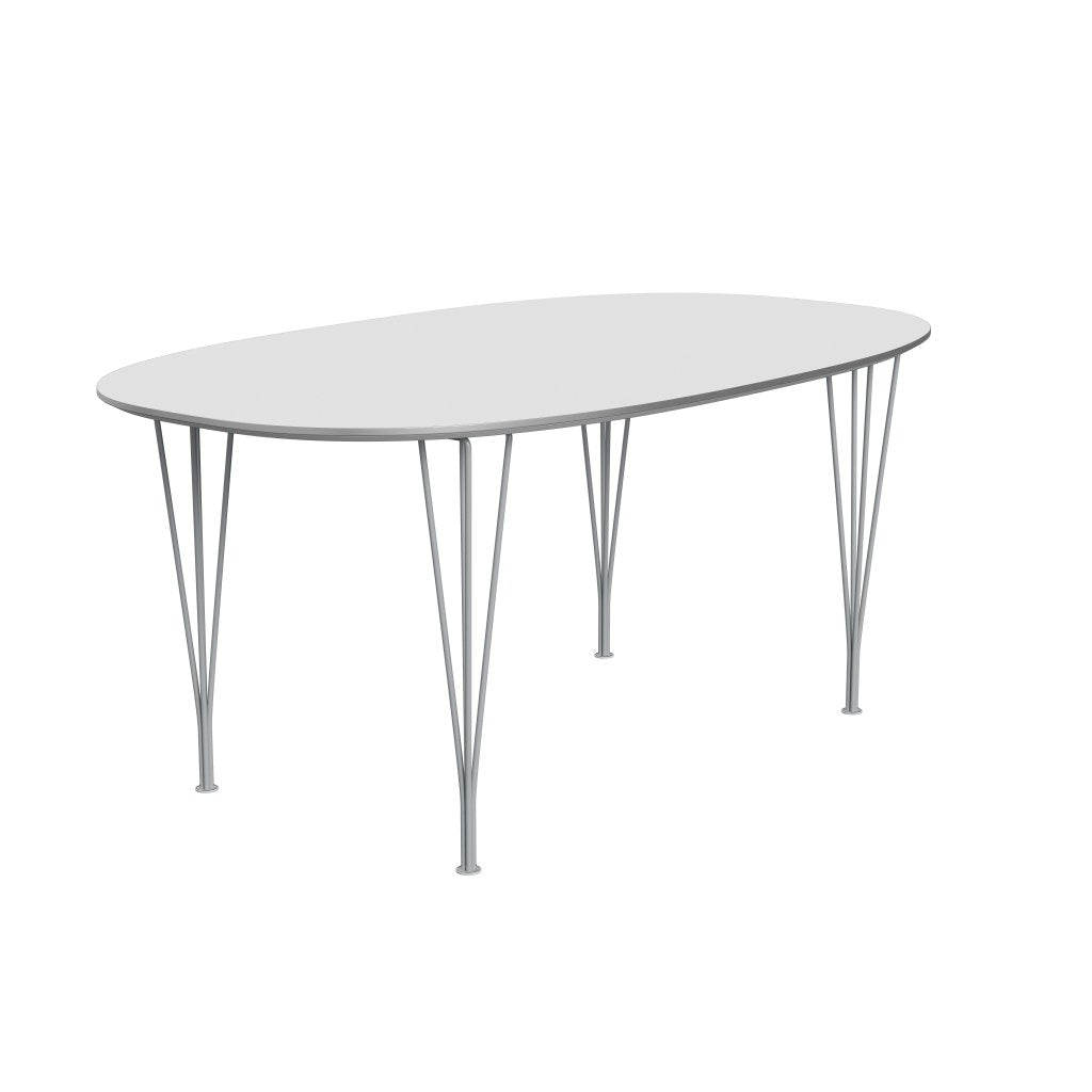 Fritz Hansen Superellipse matbord silvergrå/vitt laminat, 170x100 cm