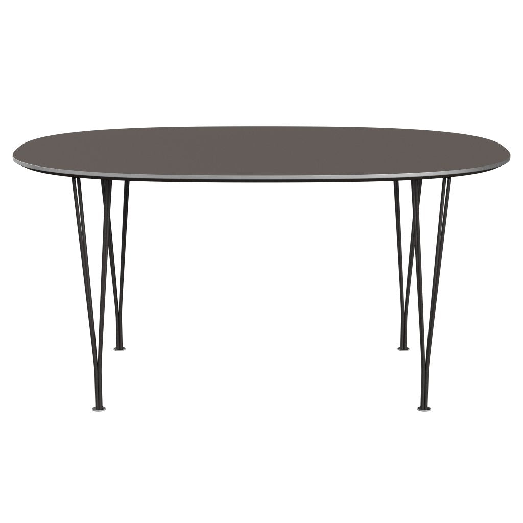 Fritz Hansen Superellipse matbord varmt grafit/grå laminat, 150x100 cm