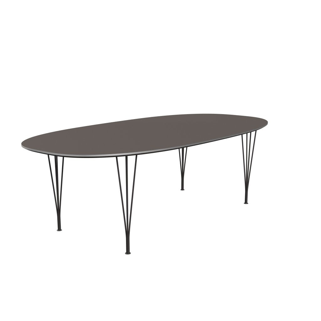 Fritz Hansen Superellipse matbord varmt grafit/grå laminat, 240x120 cm