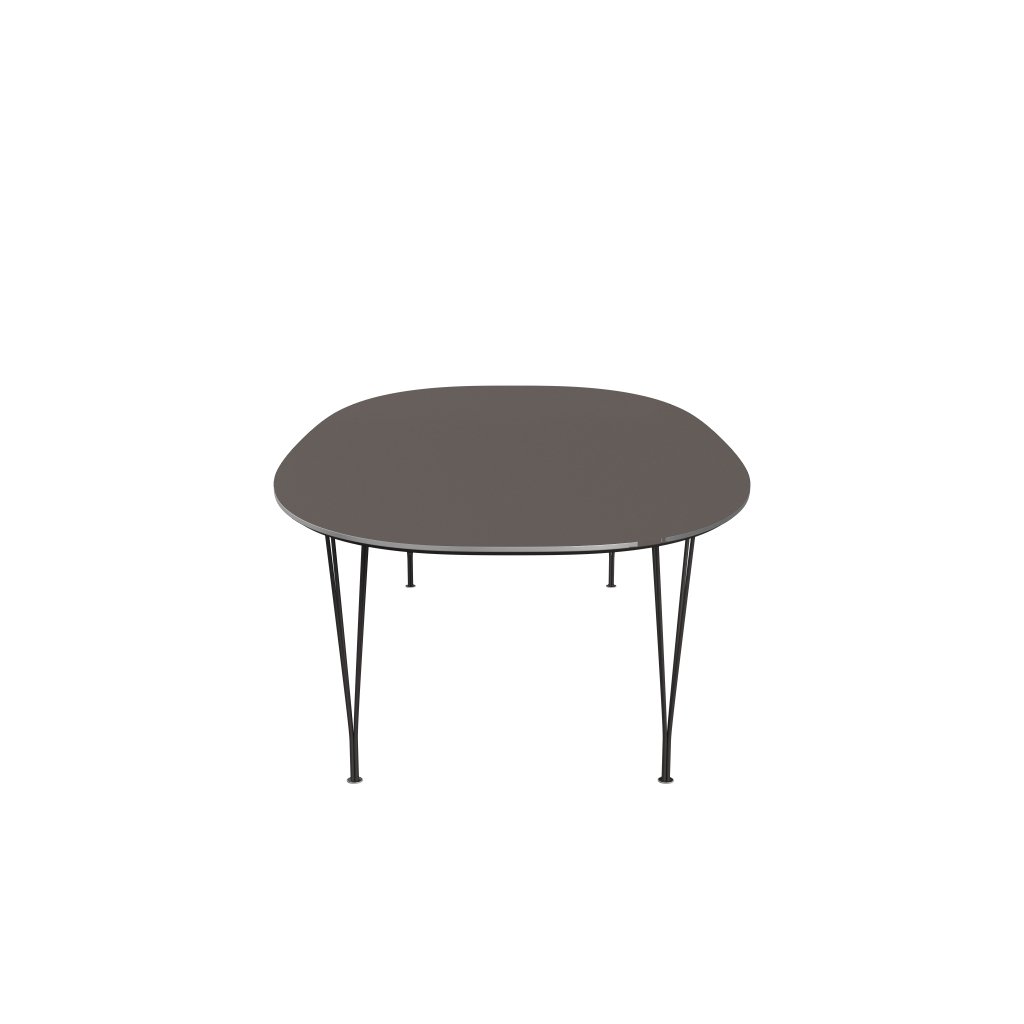 Fritz Hansen Superellipse matbord varmt grafit/grå laminat, 300x130 cm