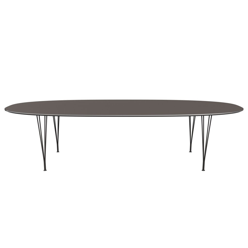 Fritz Hansen Superellipse matbord varmt grafit/grå laminat, 300x130 cm
