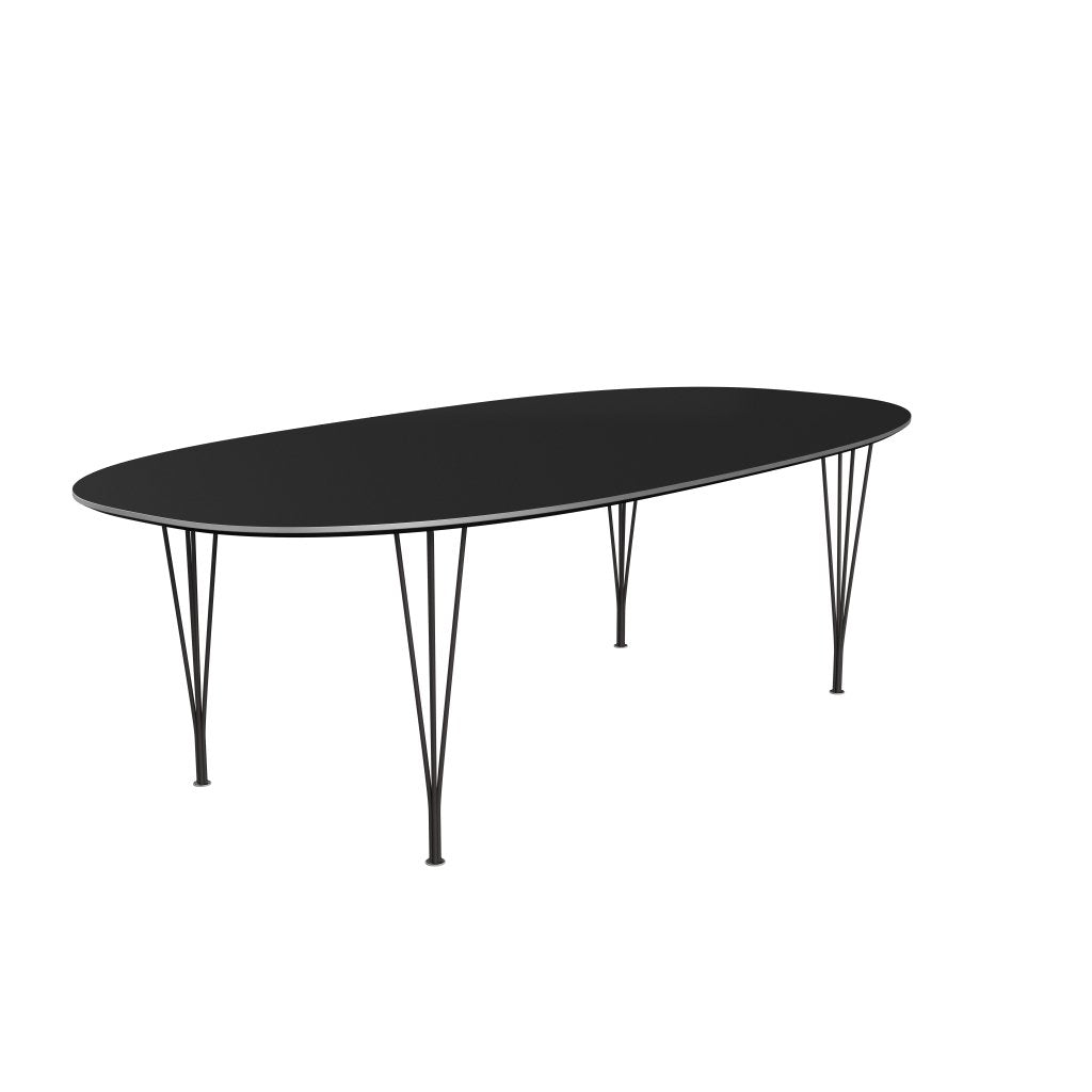 Fritz Hansen Superellipse matbord varmt grafit/svart laminat, 240x120 cm