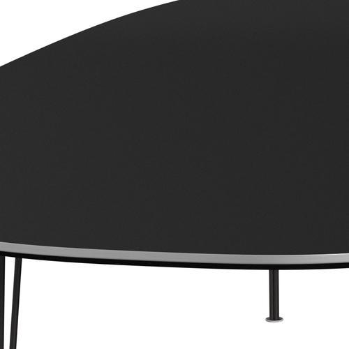 Fritz Hansen Superellipse matbord varmt grafit/svart laminat, 300x130 cm