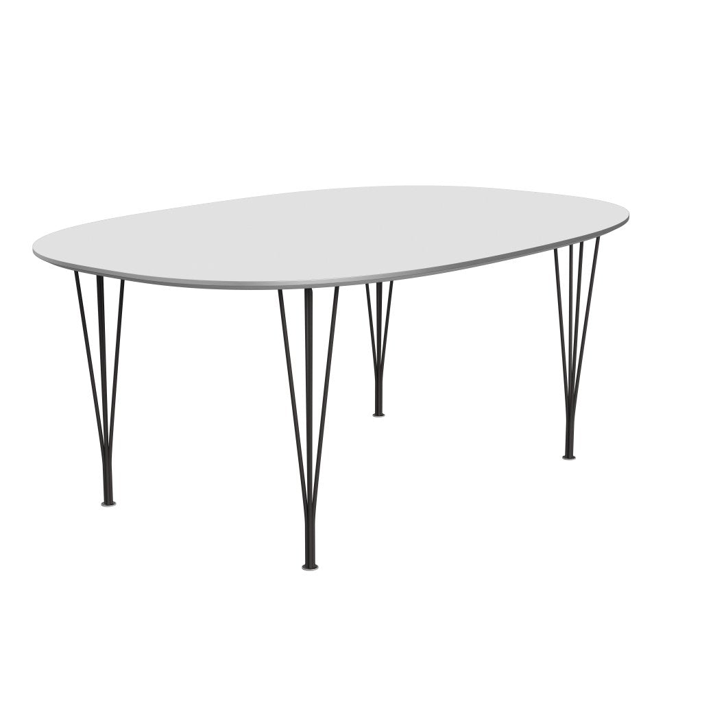 Fritz Hansen Superellipse matbord varmt grafit/vitt laminat, 180x120 cm