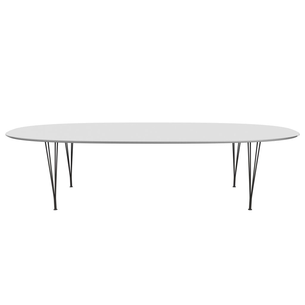 Fritz Hansen Superellipse matbord varmt grafit/vitt laminat, 300x130 cm