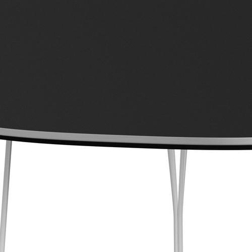 Fritz Hansen Superellipse matbord vitt/svart laminat, 240x120 cm