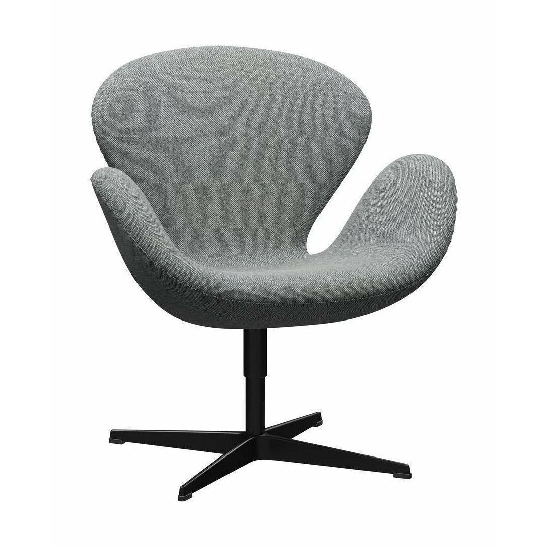Fritz Hansen Swan Lounge Chair Tyg, Black/Grey Hallingdal 0116