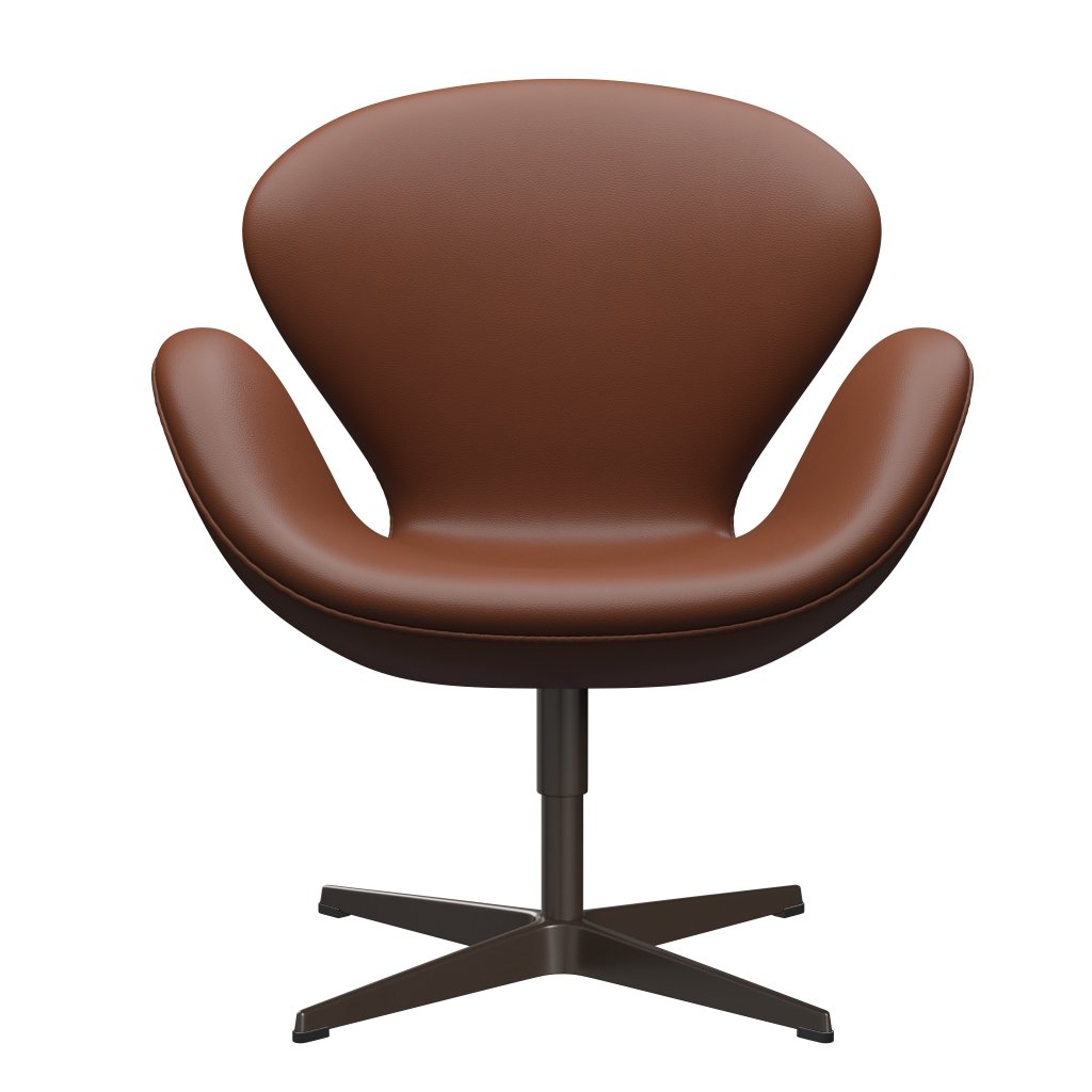Fritz Hansen Swan Chair, Brown Bronze/Aura Cognac