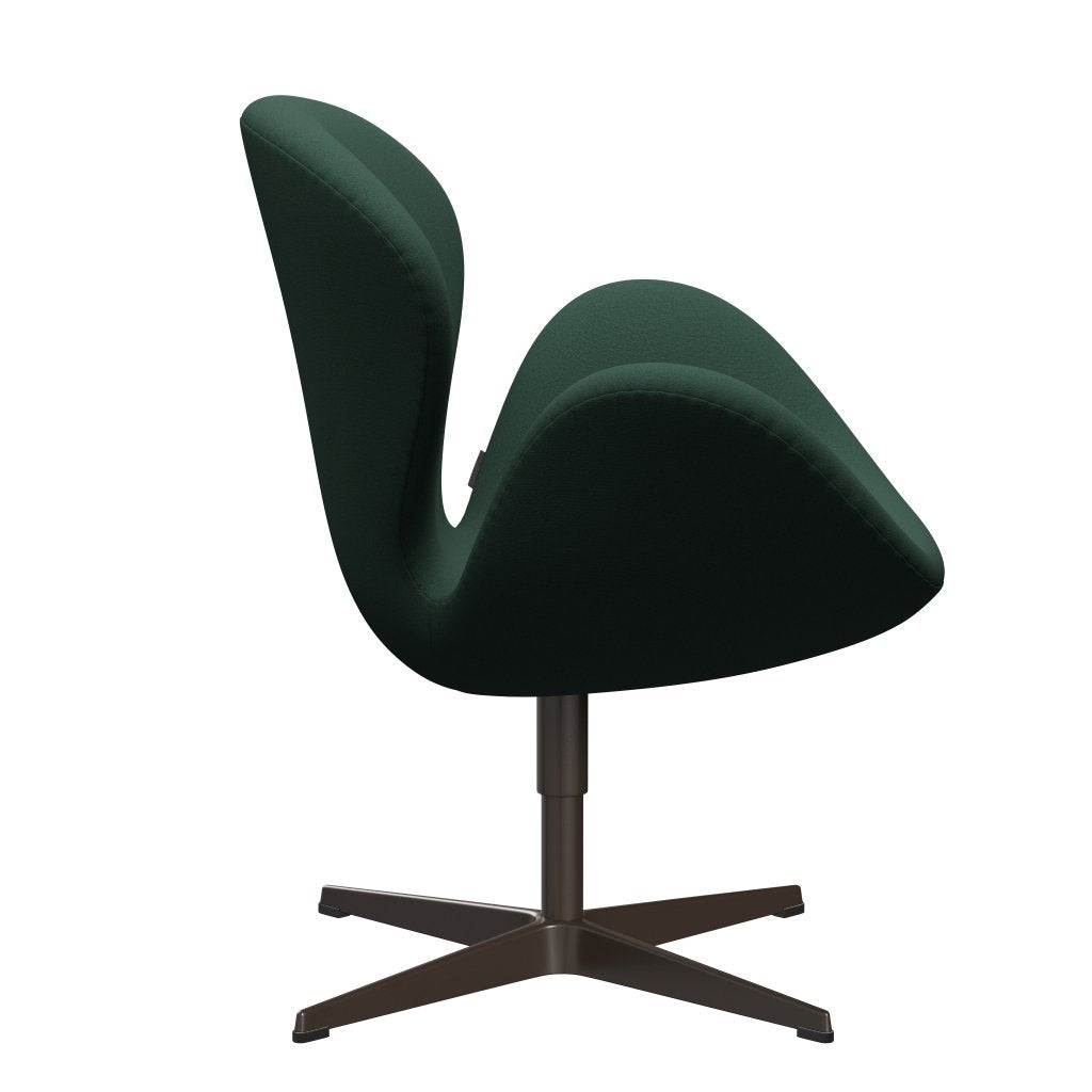 Fritz Hansen Swan -stol, brun brons/kristenmask mörkgrön uni