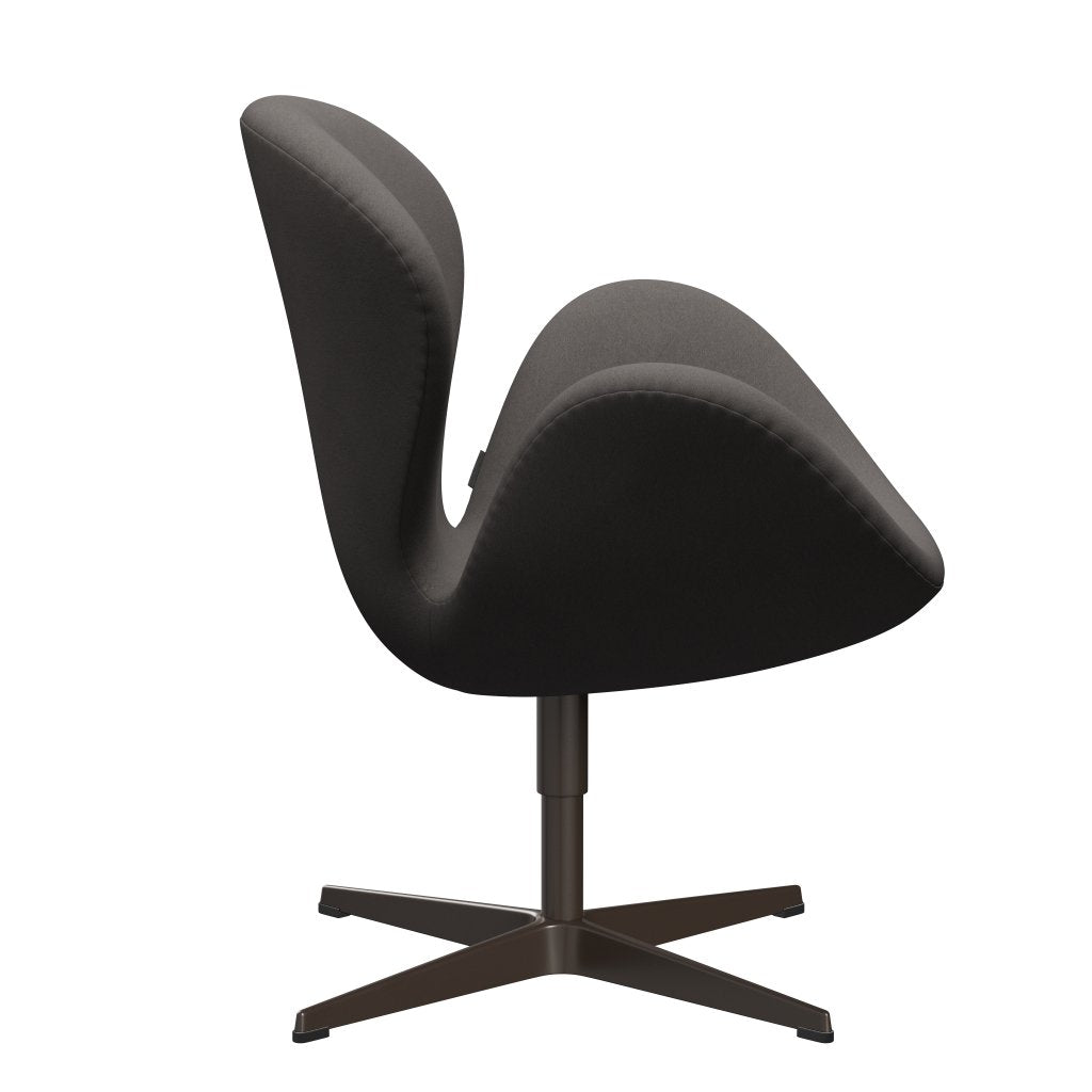 Fritz Hansen Swan Chair, Brown Bronze/Comfort Dark Grey (60008)