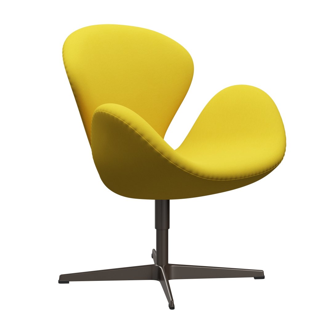 Fritz Hansen Swan Chair, Brown Bronze/Comfort Yellow (62003)