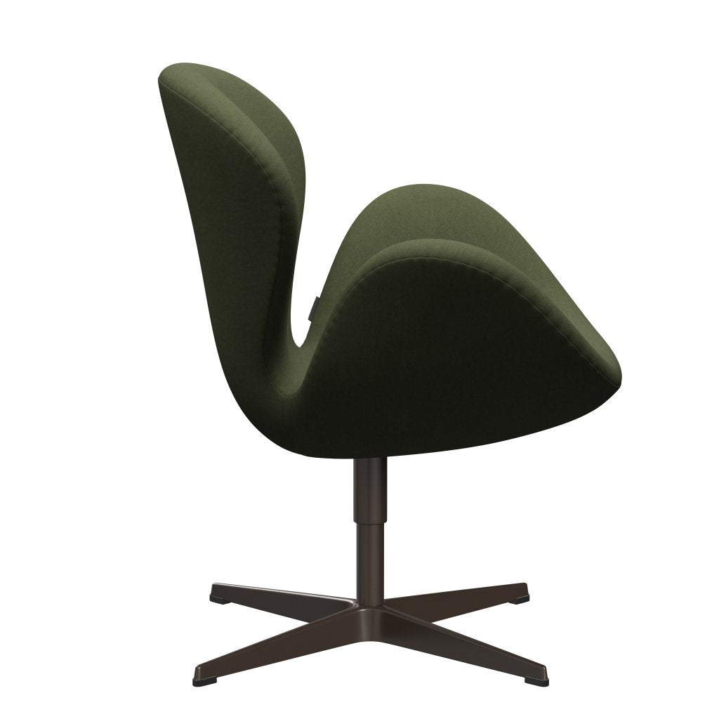 Fritz Hansen Svanstol, brun brons/komfort grön/grå