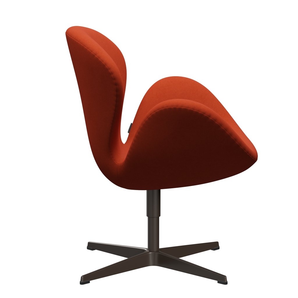 Fritz Hansen Swan Chair, Brown Bronze/Comfort Rustrød (09055)