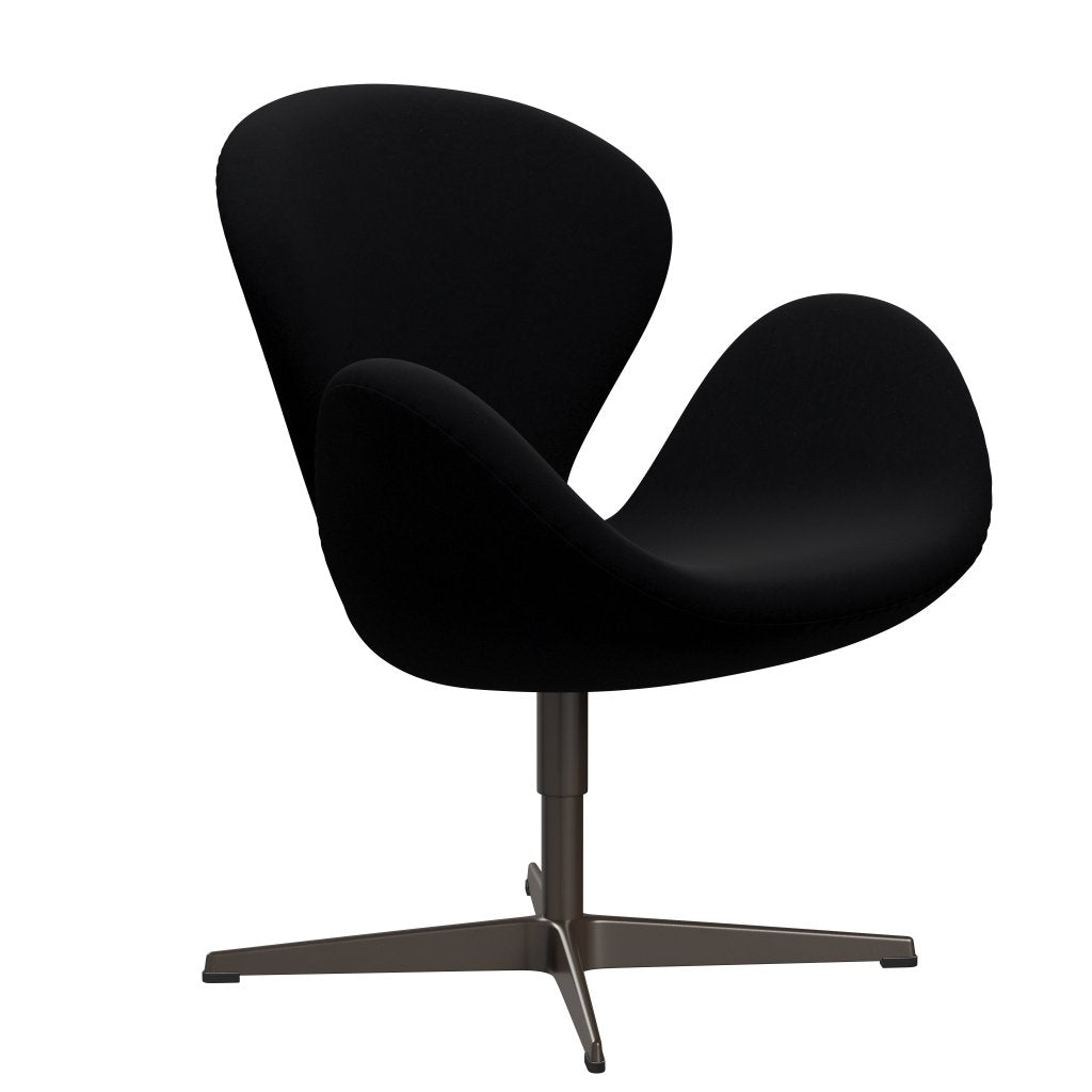 Fritz Hansen Swan Chair, Brown Bronze/Comfort Black (00050)