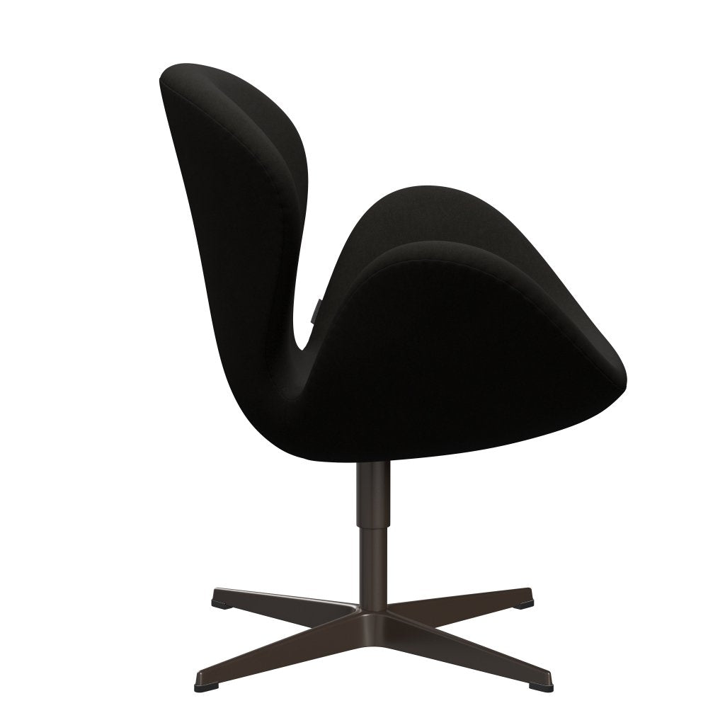 Fritz Hansen Swan Chair, Brown Bronze/Comfort Black (61013)
