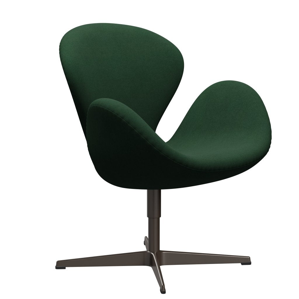 Fritz Hansen Swan Chair, Brown Bronze/Divina Dark Green (876)