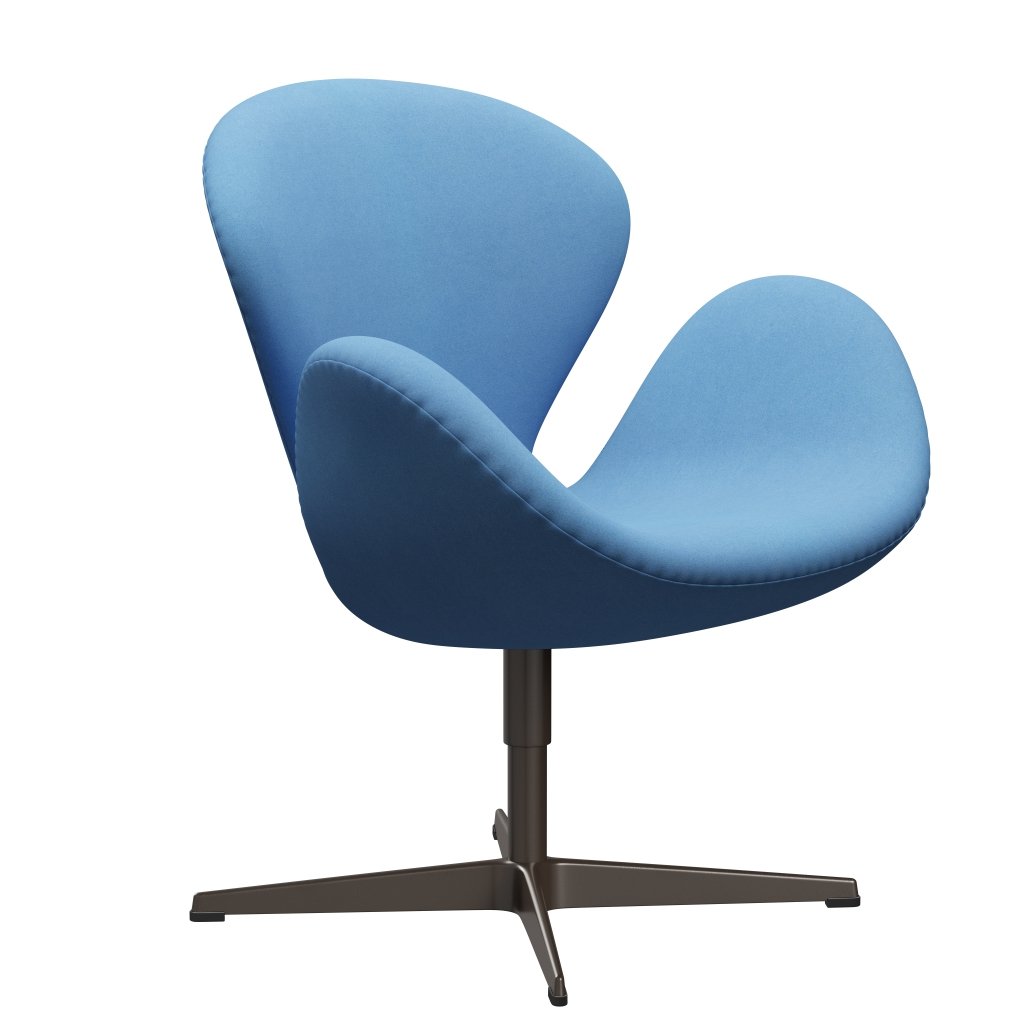 Fritz Hansen Swan Chair, Brown Bronze/Divina Clear Blue