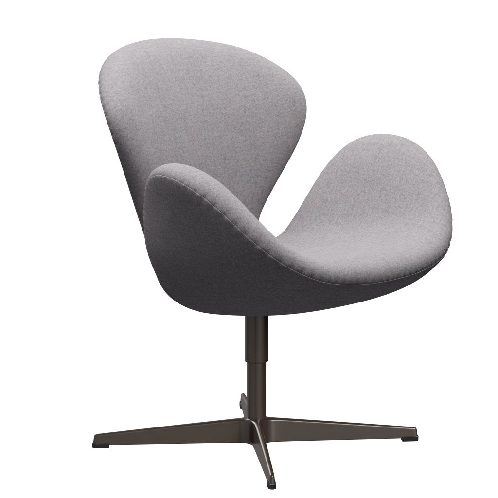Fritz Hansen Swan Chair, Brown Bronze/Divina MD Cool Light Grey