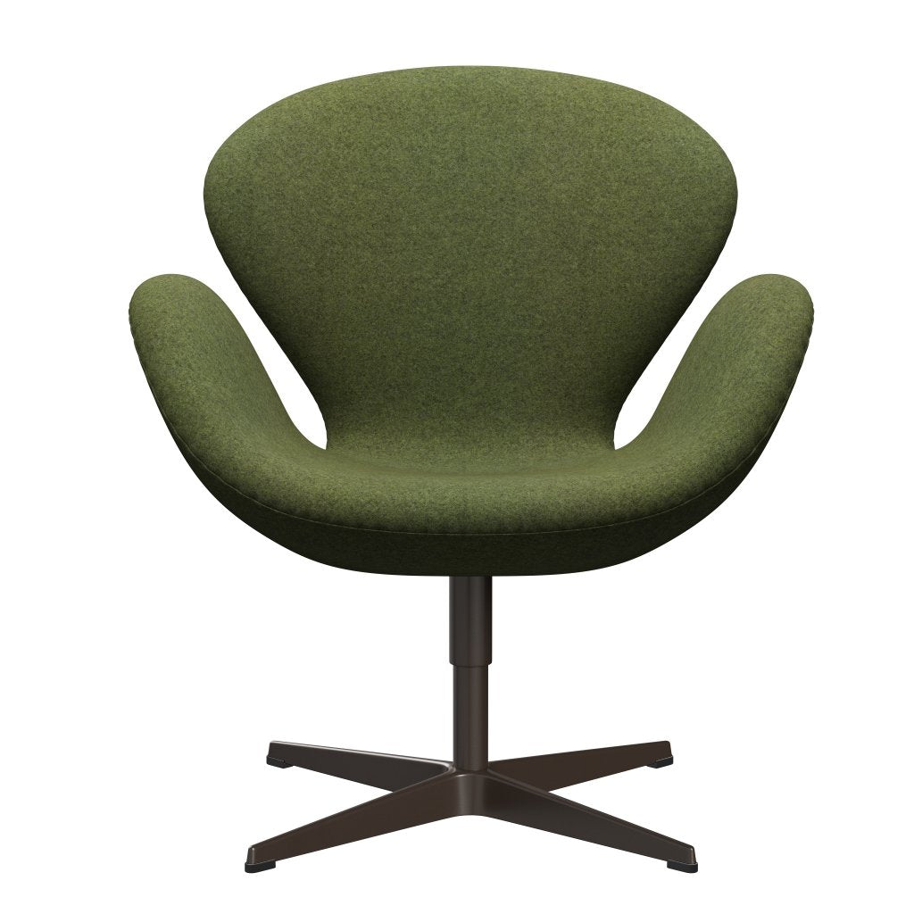 Fritz Hansen Swan Chair, Brown Bronze/Divina MD Wintergreen